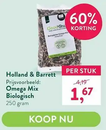 Holland & Barrett Omega mix biologisch aanbieding