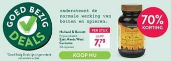 Holland & Barrett East meets west curcuma aanbieding
