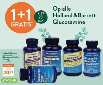Holland & Barrett Glucosamine sulfaat aanbieding