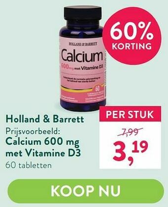 Calcium 600 mg met vitamine d3