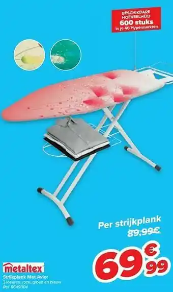 Carrefour Strijkplank met avior aanbieding
