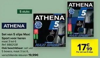 Carrefour Set van 5 slips maxi sport voor heren aanbieding
