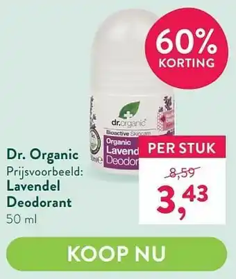 Holland & Barrett Lavendel deodorant aanbieding