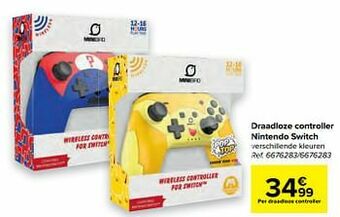 Carrefour Draadloze controller nintendo switch aanbieding