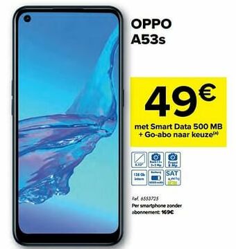 Carrefour Oppo a53s aanbieding