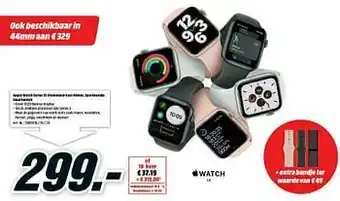 MediaMarkt Apple watch series se aluminium kast 40mm, sportbandje smartwatch aanbieding