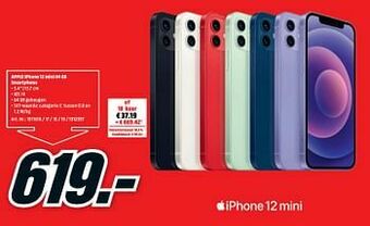MediaMarkt Apple iphone 12 mini 64 gb smartphone aanbieding