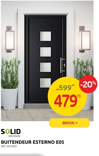 Brico Solid buitendeur esterno E05 REF 5631805 aanbieding