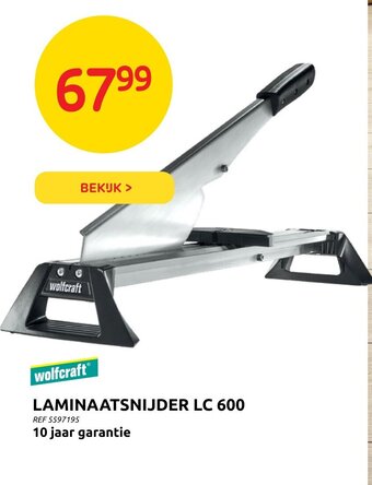 Brico Wolfcraft laminaatsnijder LC 600 REF 5597195 aanbieding