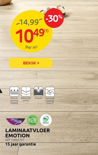 Brico Decomode laminaatvloer emotion REF 10065797 aanbieding