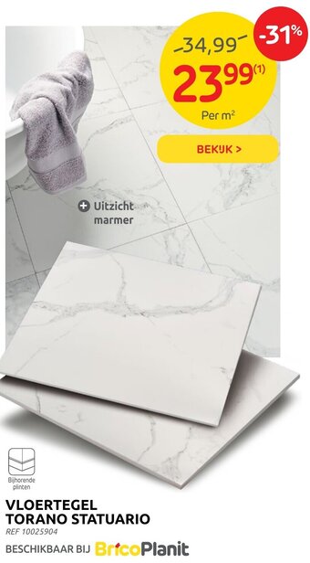 Brico Vloertegel torano statuario REF 10025904 aanbieding