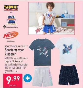 ALDI Shortama voor kinderen aanbieding