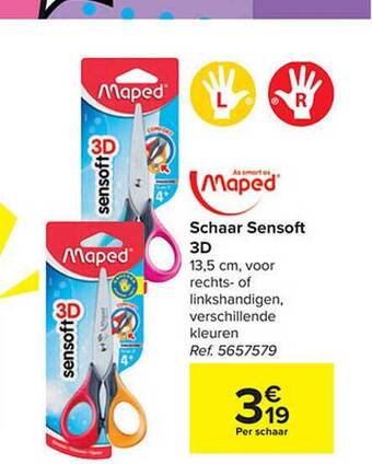 Carrefour Schaar sensoft 3d aanbieding
