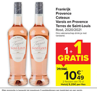 Carrefour Frankrijk Provence Coteaux Varois en Provence Terres de Saint-Louis aanbieding