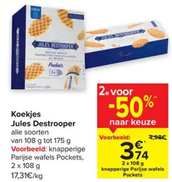 Carrefour Koekjes Jules Destrooper Alle Soorten aanbieding