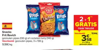 Frit Ravich Snacks Gezouten Pipas (130g) of Cocteleo Curry 140g