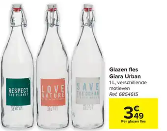 Carrefour Glazen Fles Giara Urban 1L aanbieding