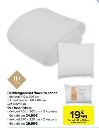 Carrefour Tex Home Beddengoedset "Back to School" aanbieding