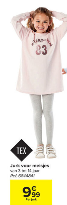 Carrefour Tex Jurk voor Meisjes aanbieding
