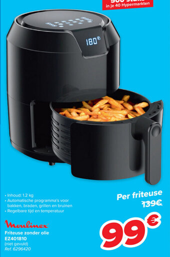 Carrefour Moulinex Friteuse Zonder Olie aanbieding