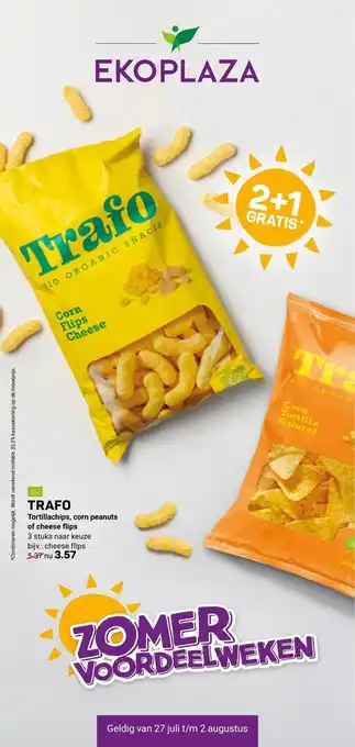 Trafo Tortillachips, corn peanuts of cheese flips 3 stuks