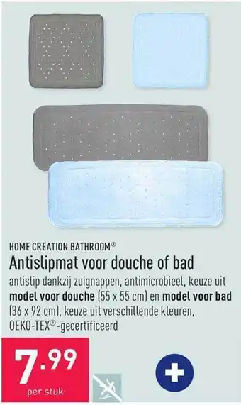 ALDI Home creation bathroom antislipmat voor douche of bad aanbieding