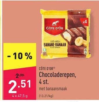 ALDI Côte d'or chocoladerepen 4 st. aanbieding
