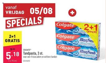 ALDI Colgate tandpasta 3 st. aanbieding
