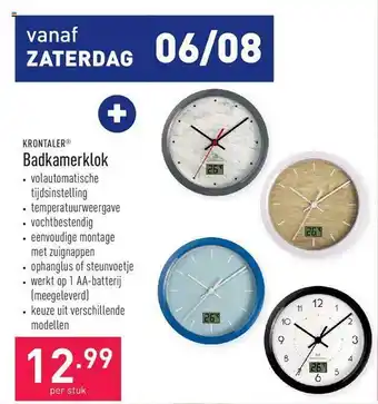 Krontaler badkamerklok