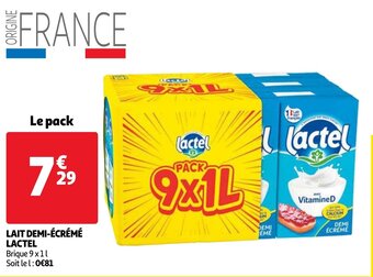 Auchan Lait demi-ecreme lactel aanbieding