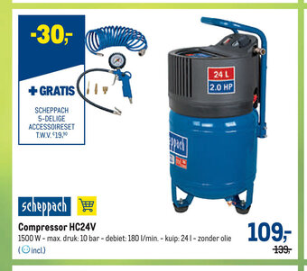 Makro Scheppach Compressor HC24V aanbieding