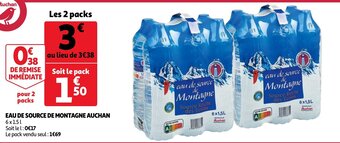 Eau de source de montagne auchan
