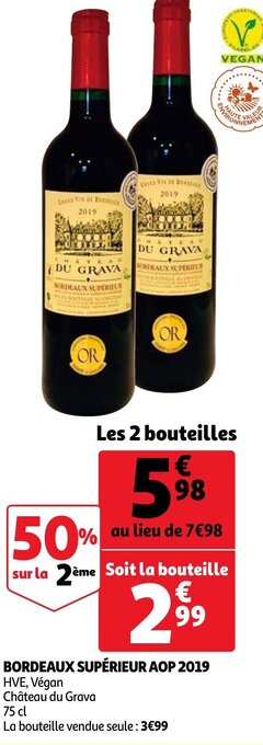 Auchan Bordeaux superieur aop 2019 aanbieding
