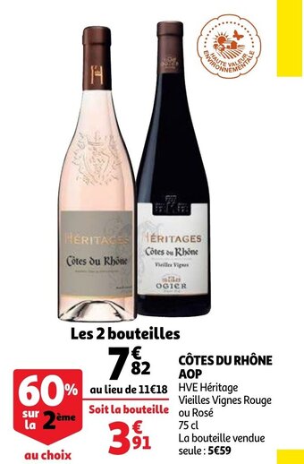 Auchan Cotes du rhone aop aanbieding