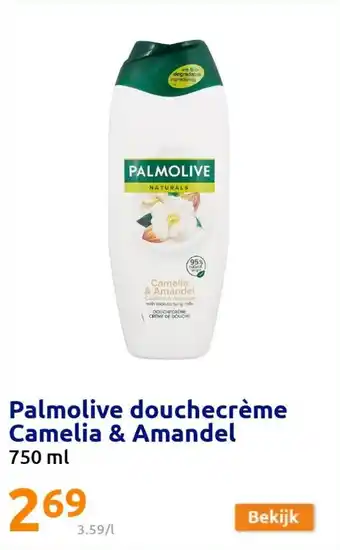 Action Palmolive douchecreme camelia & amandel 750ml aanbieding