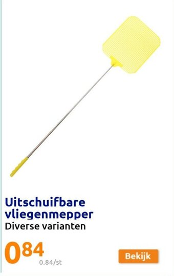 Action Uitschuifbare vliegenmepper aanbieding