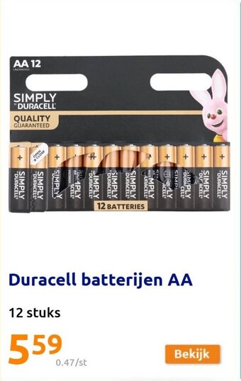 Action Duracell batterijen AA aanbieding