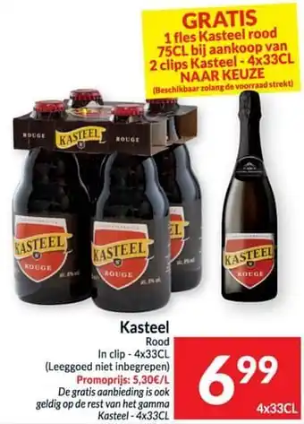 Intermarché Kasteel rood ln clip 4x33cl aanbieding