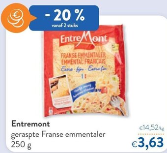OKay Entremont geraspte Franse emmentaler 250 g aanbieding