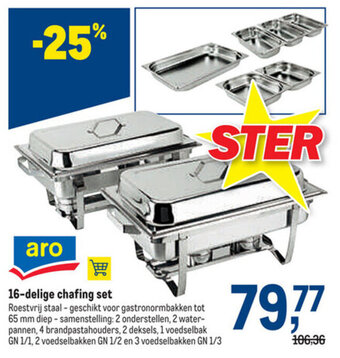 Makro 16-delige chafing set aanbieding