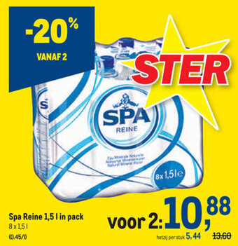 Makro Spa Reine 1,5 l in pack aanbieding