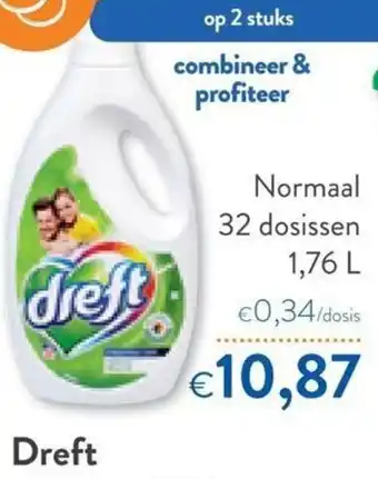 OKay Dreft Normaal 32 dosissen 1,76 L aanbieding