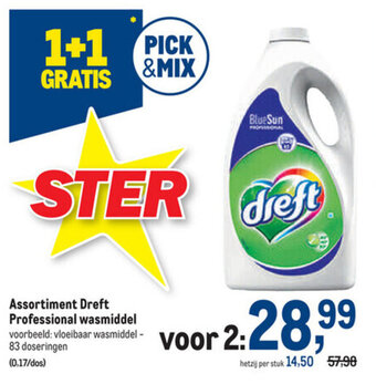 Makro Assortiment Dreft Professional wasmiddel aanbieding