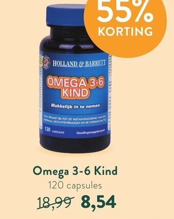 Holland & Barrett Omega 3-6 Kind 120 capsules aanbieding