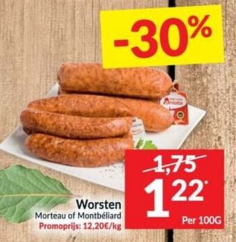 Intermarché Worsten morteau of montbéliard aanbieding