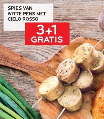 Spies van witte pens met Cielo Rosso