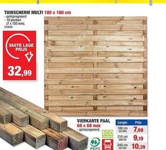 Hubo Tuinscherm multi aanbieding