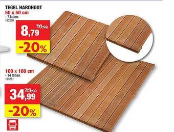 Hubo Tegel hardhout aanbieding