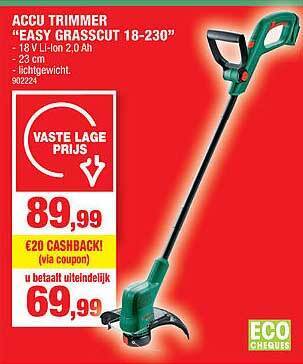 Hubo Accu trimmer aanbieding