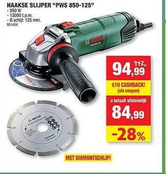 Hubo Haakse slijper aanbieding